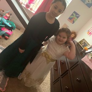 Children’s Holiday /formal dress with faux fur bolero jacket.  Non-smoking home.